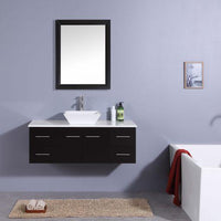 Thumbnail for Totti Wave 48″ Modern Bathroom Vanity w/ Super White Man-Made Stone Top & Sink Vanity Eviva 