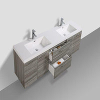 Thumbnail for Eviva Luxury 84 inch bathroom vanity with integrated acrylic sinks Vanity Eviva 