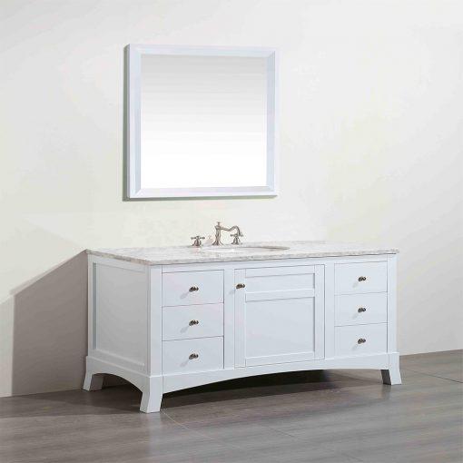 Eviva New York 42″ Bathroom Vanity w/ White Carrara Top Vanity Eviva 