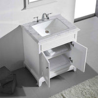 Thumbnail for Eviva Elite Princeton 30″ Solid Wood Bathroom Vanity Set with Double OG White Carrera Marble Top Vanity Eviva 