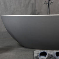 Thumbnail for Eviva Viva 60″ Solid Surface Grey & White Freestanding Bathtub Bathroom Vanity Eviva 