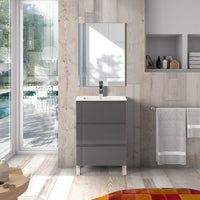 Thumbnail for EVIVA Malmo 28 Inch by 14 Inch Freestanding Bathroom Vanity Vanity Eviva Grey 