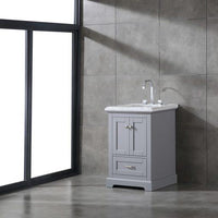 Thumbnail for Eviva Houston 24″ Bathroom Vanity w/ Double Ogee Edge White Carrara Top Vanity Eviva 