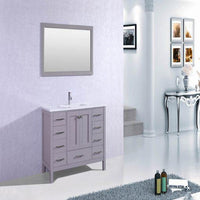 Thumbnail for Eviva Aberdeen 42″ Transitional Bathroom Vanity w/ White Carrara Top Vanity Eviva 