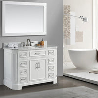 Thumbnail for Eviva Glory 48″ Bathroom Vanity with Carrara Marble Counter-top and Porcelain Sink Vanity Eviva 