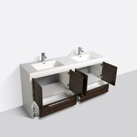 Thumbnail for Eviva Grace 72 in. White Bathroom Vanity with Double White Integrated Acrylic Countertop Vanity Eviva 