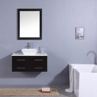 Thumbnail for Totti Wave 36″ Modern Bathroom Vanity w/ Super White Man-Made Stone Top & Sink Vanity Eviva 