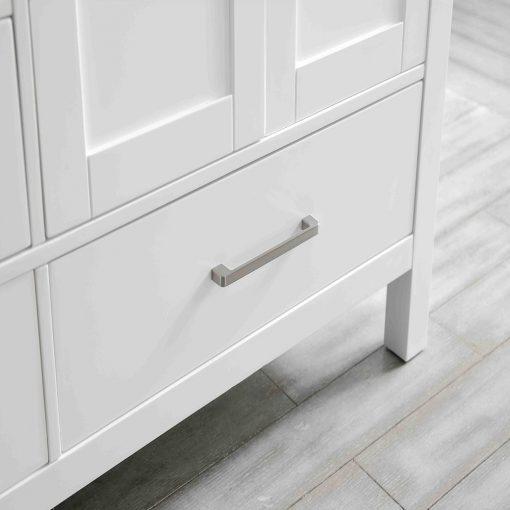 Eviva Aberdeen 78″ White Transitional Double Sink Bathroom Vanity w/ White Carrara Top Vanity Eviva 