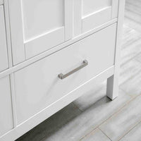 Thumbnail for Eviva Aberdeen 78″ White Transitional Double Sink Bathroom Vanity w/ White Carrara Top Vanity Eviva 