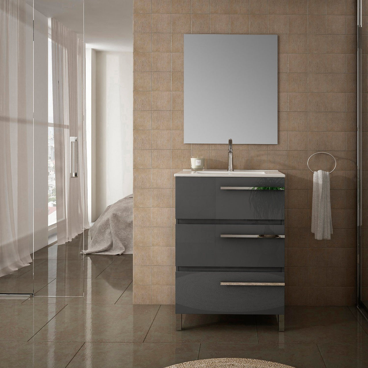 Eviva Olivia 24 inch Free standing Bathroom Vanity Vanity Eviva Grey 