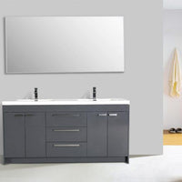 Thumbnail for Eviva Lugano 84″ Modern Double Sink Bathroom Vanity w/ White Integrated Top Vanity Eviva 