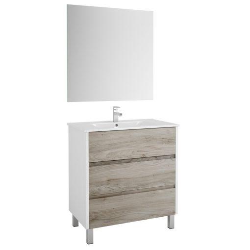 Eviva Majesty 32″ Bathroom Vanity with White Integrated Sink Vanity Eviva Pine Grey 