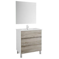 Thumbnail for Eviva Majesty 32″ Bathroom Vanity with White Integrated Sink Vanity Eviva Pine Grey 
