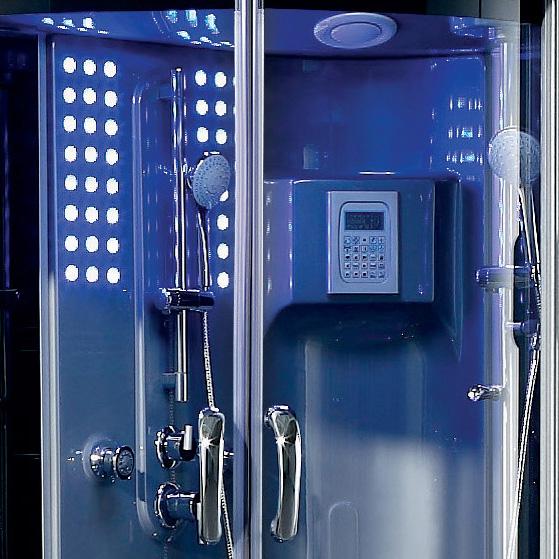 Maya Bath Siena-Gray-Left Steam Shower Steam Shower Maya Bath 