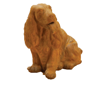 Cocker Spaniel Sitting Cast Stone Outdoor Asian Collection Statues Tuscan 