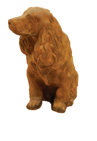 Thumbnail for Cocker Spaniel Sitting Cast Stone Outdoor Asian Collection Statues Tuscan 