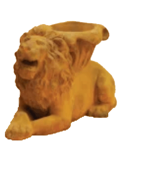 Circus Lion Planter Cast Stone Outdoor Asian Collection Statues Tuscan 