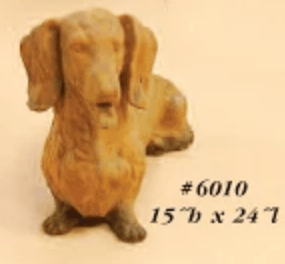 Dachund Cast Stone Outdoor Asian Collection Statues Tuscan 