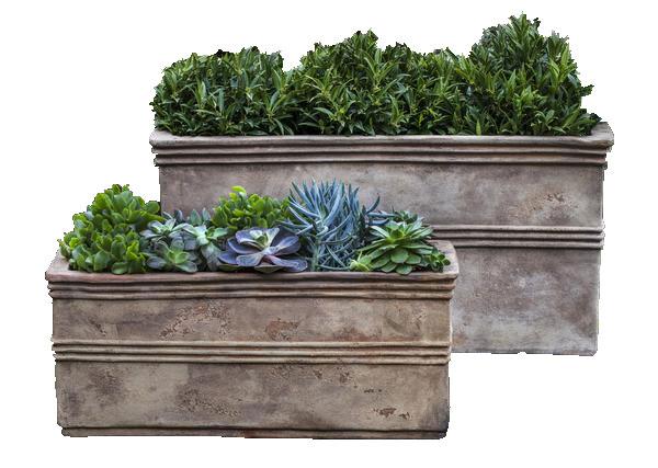 Campania International Terra Cotta Antico Rectangular Planter Urn/Planter Campania International 