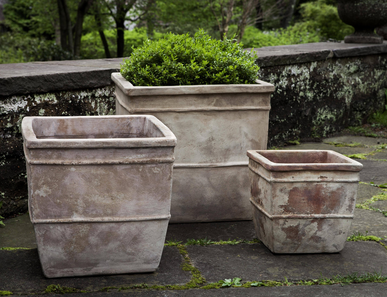 Campania International Terra Cotta Antico Square Planter Urn/Planter Campania International 