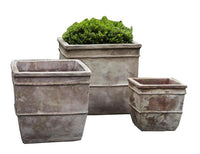 Thumbnail for Campania International Terra Cotta Antico Square Planter Urn/Planter Campania International 