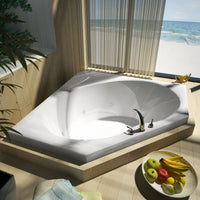 Thumbnail for Atlantis Whirlpools 6060EWL Eclipse 60 x 60 Corner Whirlpool Jetted Bathtub Whirlpool Bathtub Atlantis 