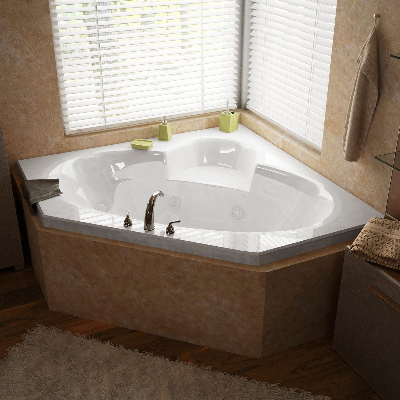 Atlantis Whirlpools 6060SDL Sublime 60 x 60 Air & Whirlpool Jetted Bathtub Whirlpool Bathtub Atlantis 