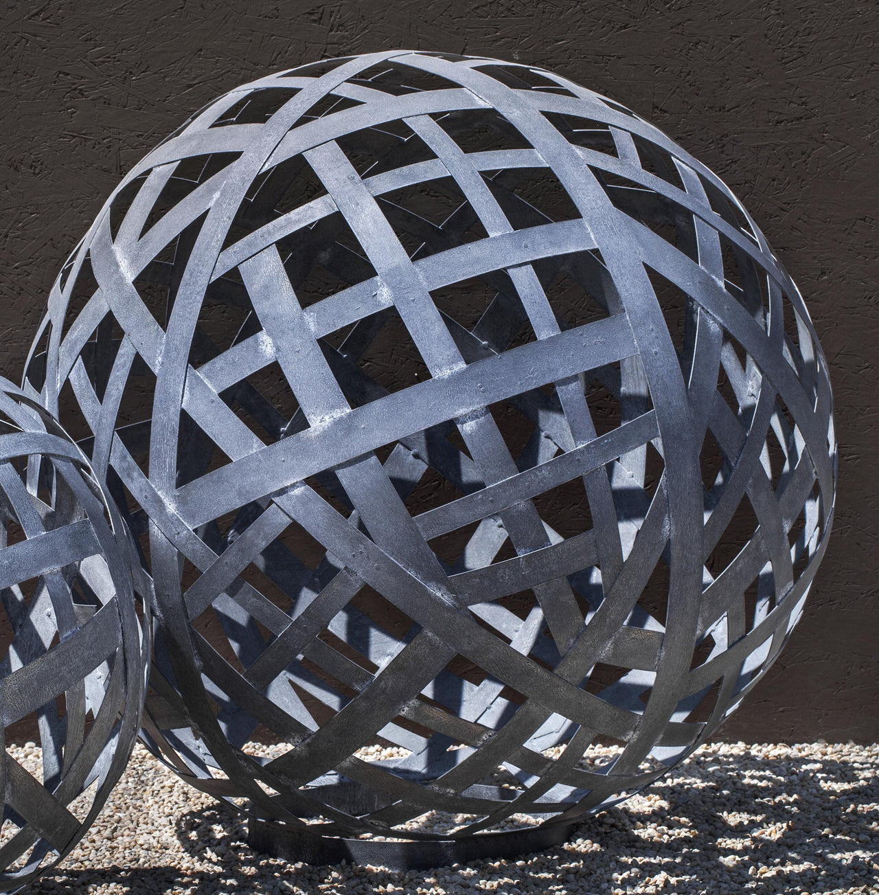Campania International Zinc coated Steel Garden Sphere, Large Statuary Statuary Campania International 