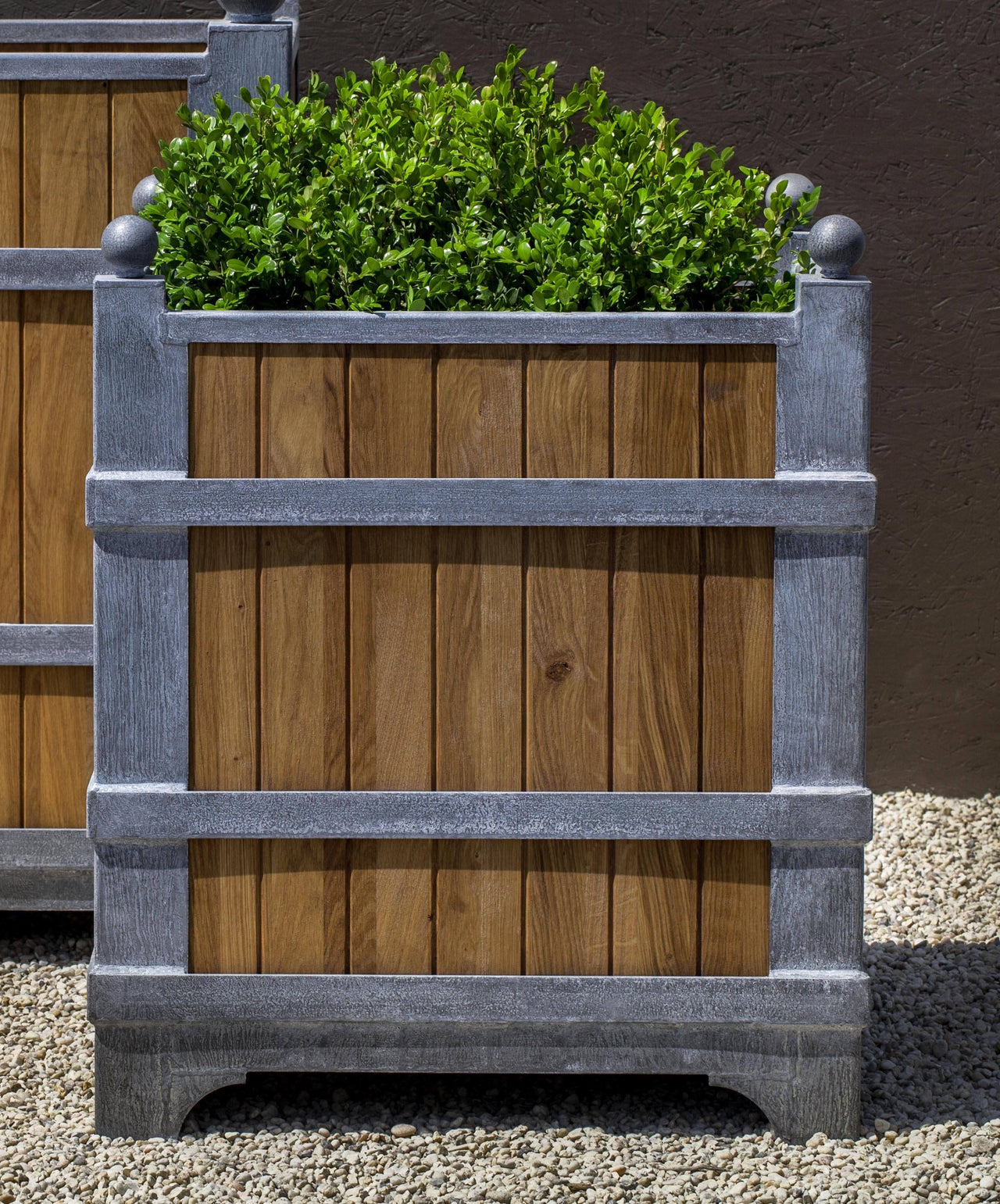Campania International Zinc coated Steel with Oak Manoir Oak Planter Urn/Planter Campania International 