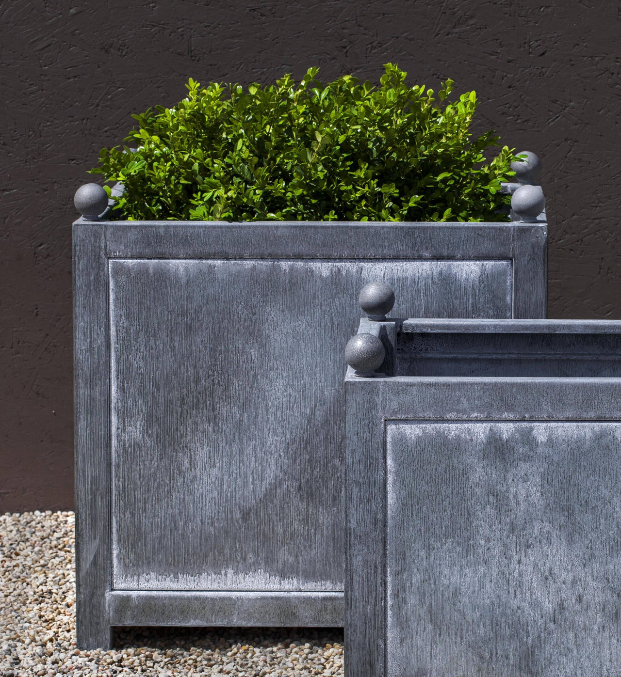 Campania International Zinc coated Steel Box Hill Planter, Large Urn/Planter Campania International 