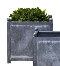 Thumbnail for Campania International Zinc coated Steel Box Hill Planter, Large Urn/Planter Campania International 