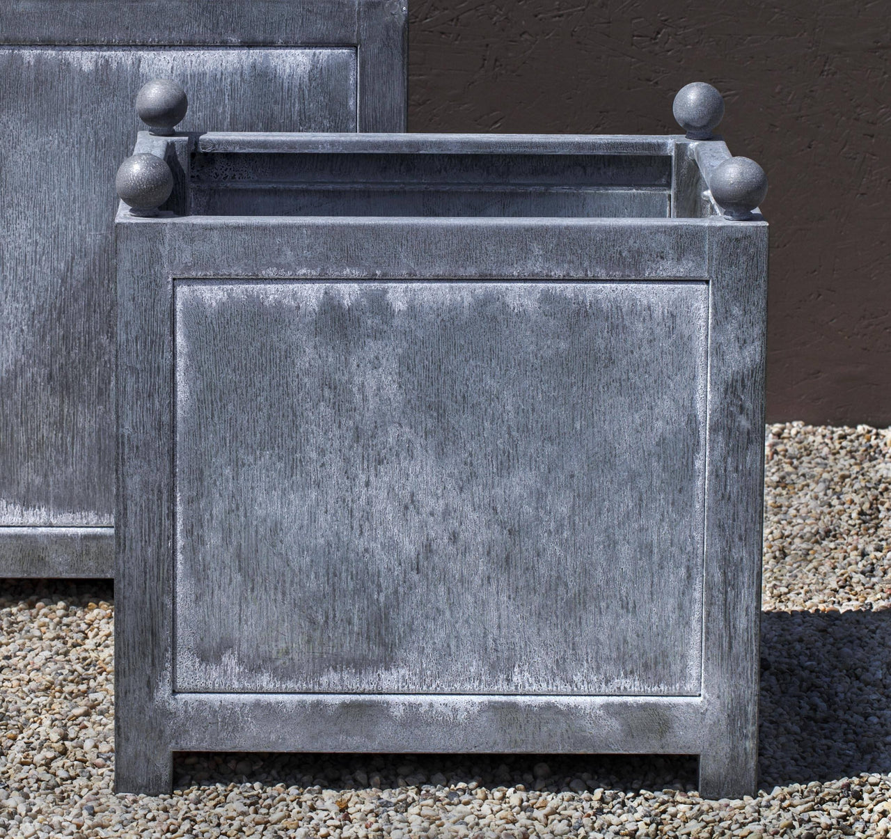Campania International Zinc coated Steel Box Hill Planter Urn/Planter Campania International 