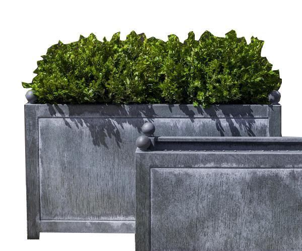 Campania International Zinc coated Steel Box Hill Lg Rectangle planter Urn/Planter Campania International 