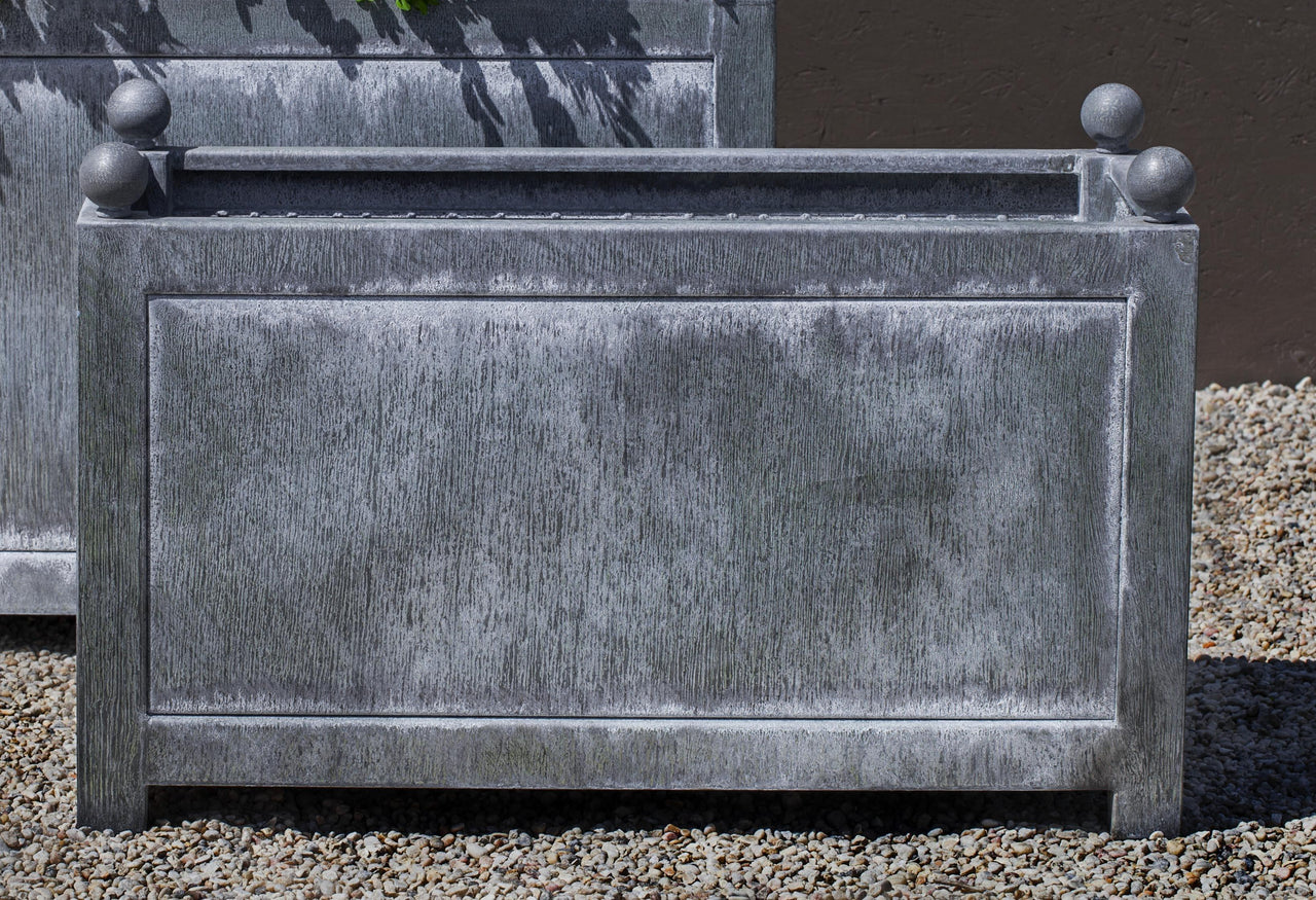 Campania International Zinc coated Steel Box Hill Rectangle planter Urn/Planter Campania International 