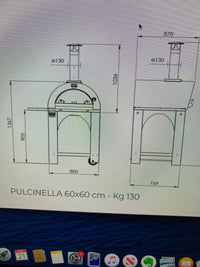 Thumbnail for Clementi Pulcinella Pizza Oven 60x60, 80x60, 100x80 Pizza Ovens Tuscan 
