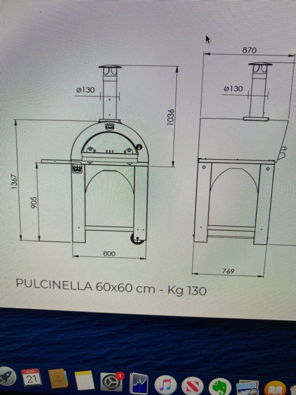 Clementi Pulcinella Pizza Oven 60x60, 80x60, 100x80 Pizza Ovens Tuscan 
