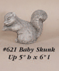 Thumbnail for Baby Skunk Cast Stone Outdoor Asian Collection Statues Tuscan 