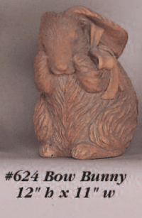 Thumbnail for Bow Bunny Cast Stone Outdoor Asian Collection Statues Tuscan 
