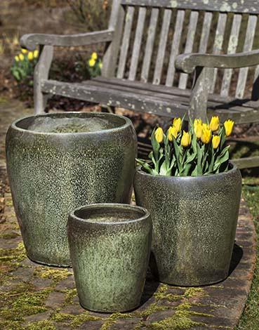 Campania International Glazed Terra cotta Ellesmere Planter Urn/Planter Campania International 