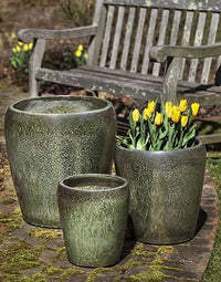 Thumbnail for Campania International Glazed Terra cotta Ellesmere Planter Urn/Planter Campania International 