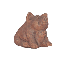 Thumbnail for Pig with Piglet Cast Stone Outdoor Asian Collection Statues Tuscan 