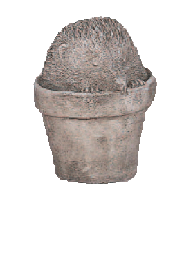 Hedgehog in Pot Cast Stone Outdoor Asian Collection Statues Tuscan 