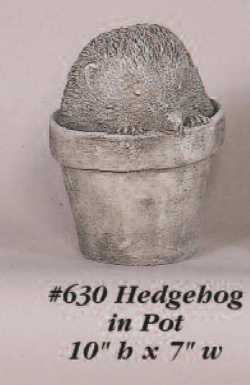 Hedgehog in Pot Cast Stone Outdoor Asian Collection Statues Tuscan 