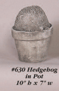 Thumbnail for Hedgehog in Pot Cast Stone Outdoor Asian Collection Statues Tuscan 