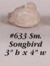 Small Songbird Cast Stone Outdoor Asian Collection Statues Tuscan 