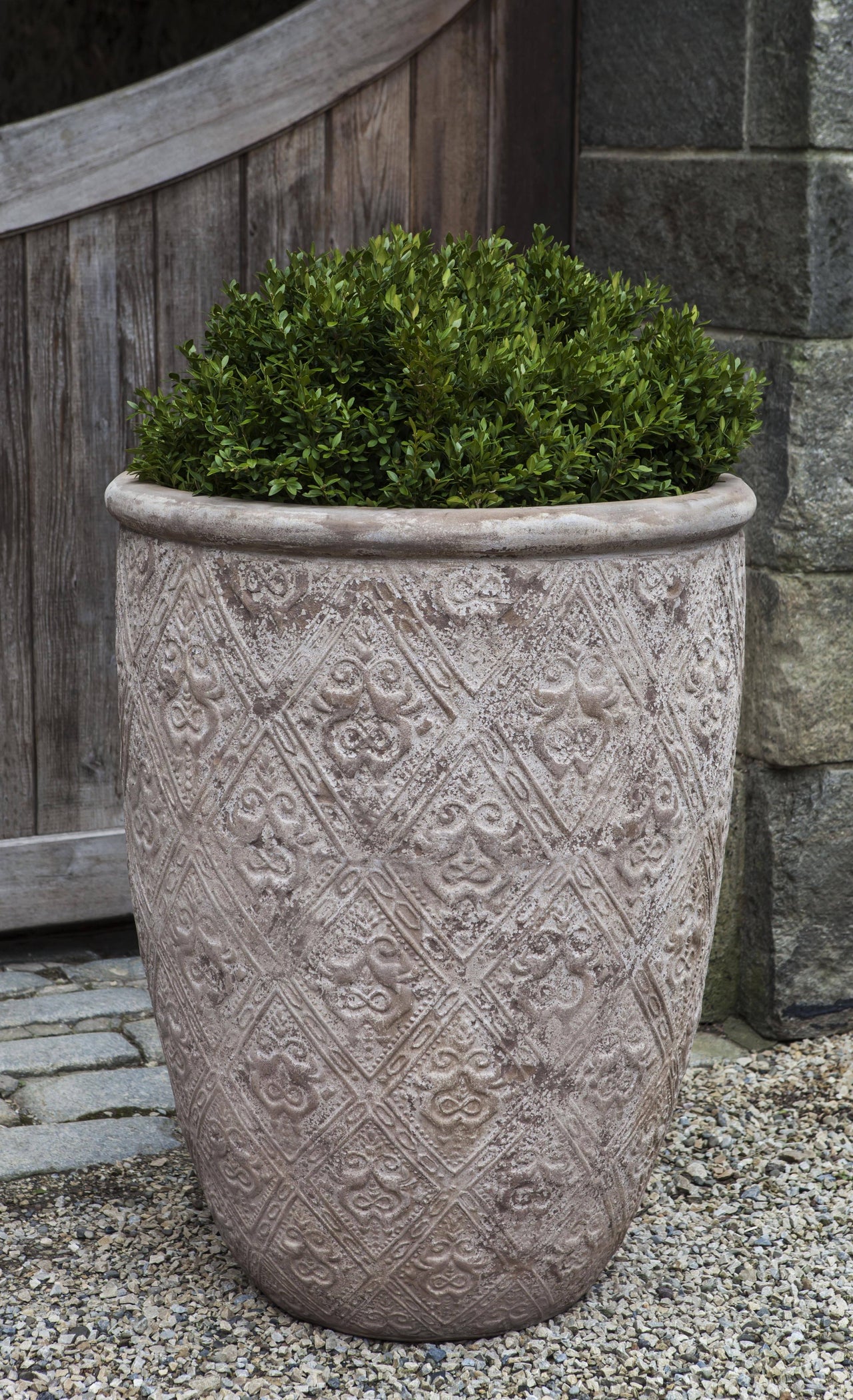 Campania International Terra Cotta Jacquard Tall Planter Urn/Planter Campania International 