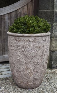 Thumbnail for Campania International Terra Cotta Jacquard Tall Planter Urn/Planter Campania International 