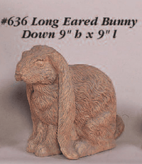 Thumbnail for Long Eared Bunny Up and Down Cast Stone Outdoor Asian Collections Statues Tuscan 