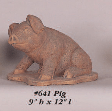 Pig Cast Stone Outdoor Asian Collection Statues Tuscan 