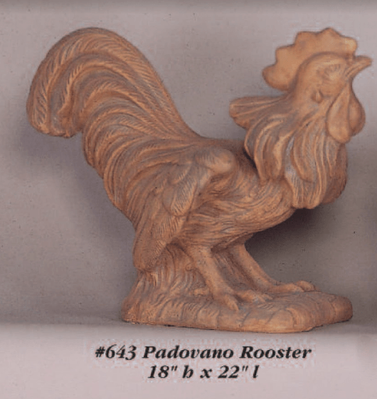 Padovano Rooster Cast Stone Outdoor Asian Collection Statues Tuscan 